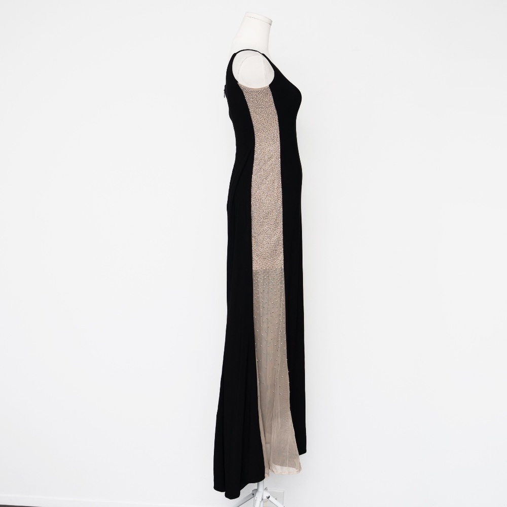Xscape‎ -Petite Beaded Colorblocked One-Shoulder Gown - Picture 5 of 10
